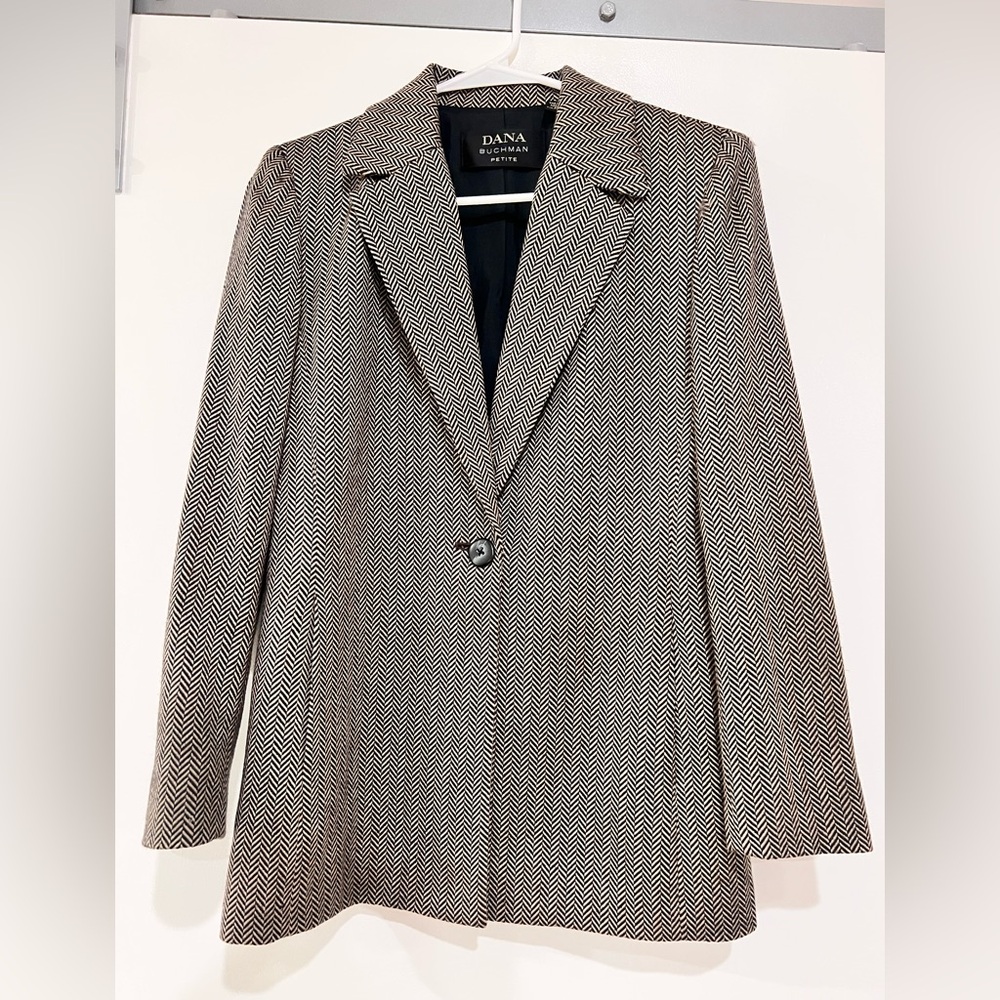 Women’s Petite Blazer (Gray Herringbone)
